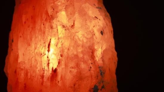 healing crystal lamp