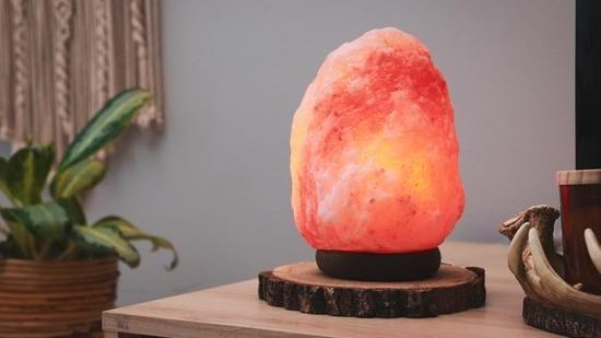 healing crystal lamp