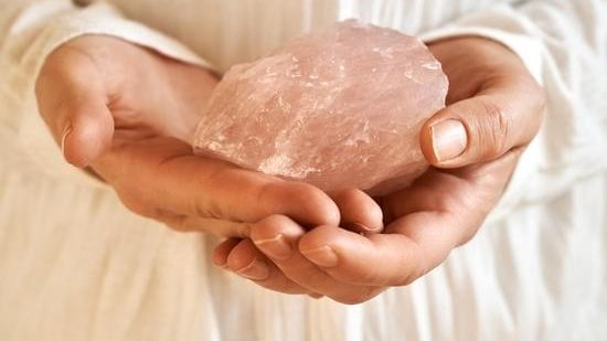 pink healing stone