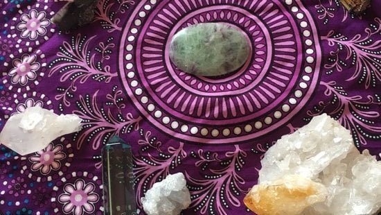 purple healing crystals